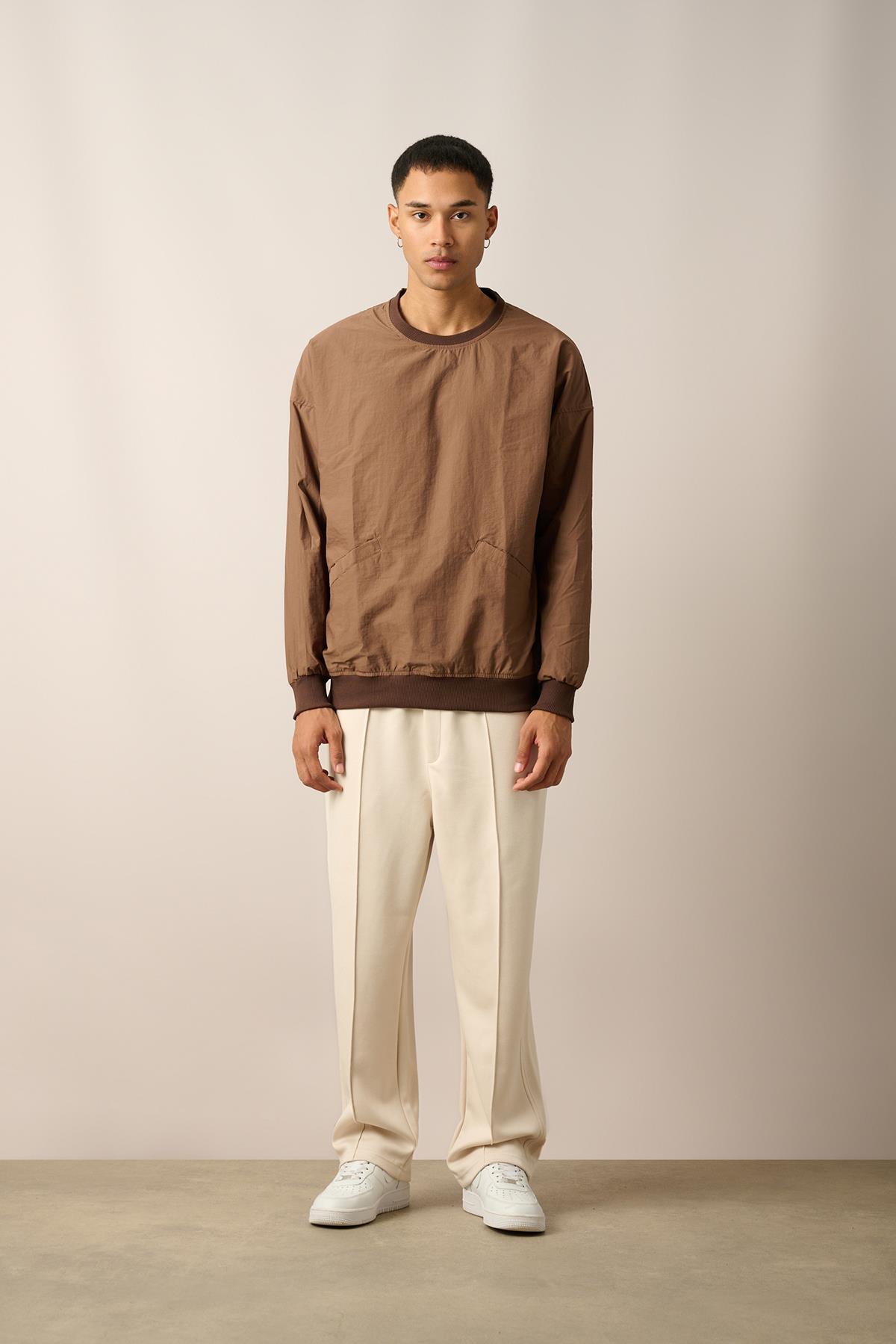 R-2390 Etek Kol Ribanalı Astarlı Sweatshirt