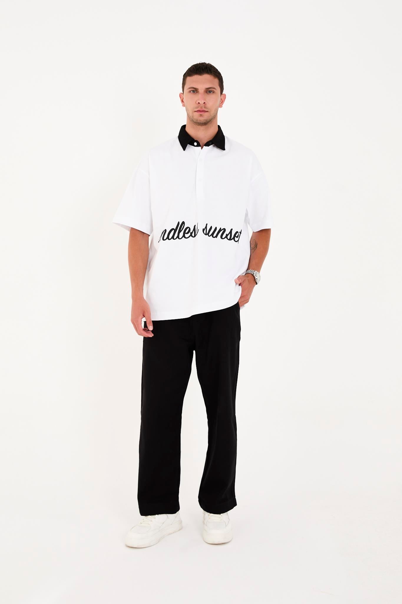 R-4419 Fermuarlı Baggy Pantolon