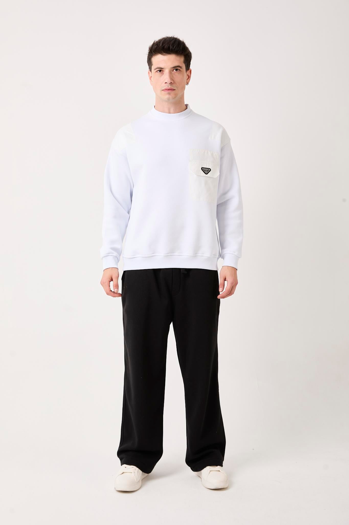 X-4006 Garni Detaylı Üç İplik Şardonlu Sweat