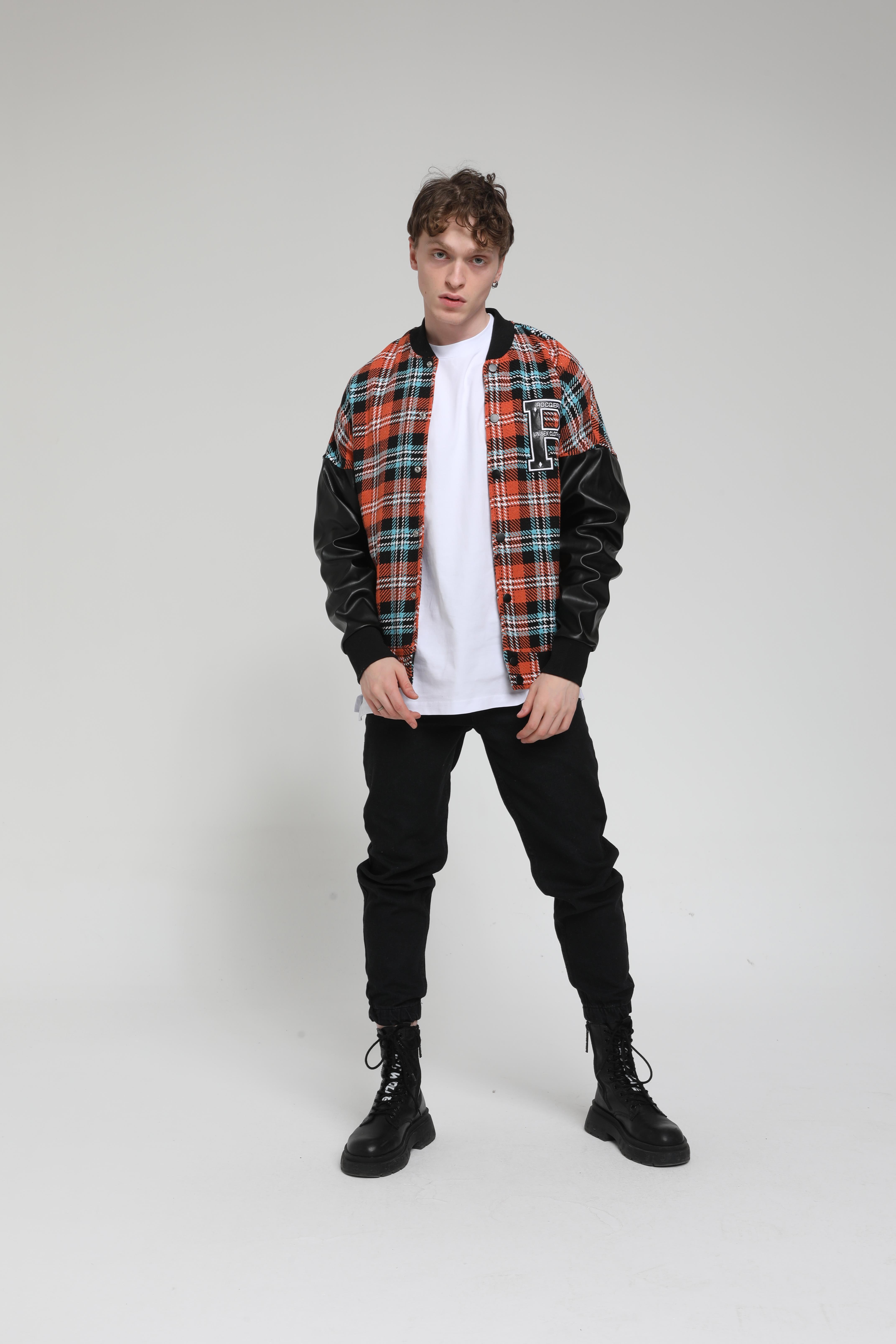 Oversize Deri Aprikli  R Kolej Mont R-2215