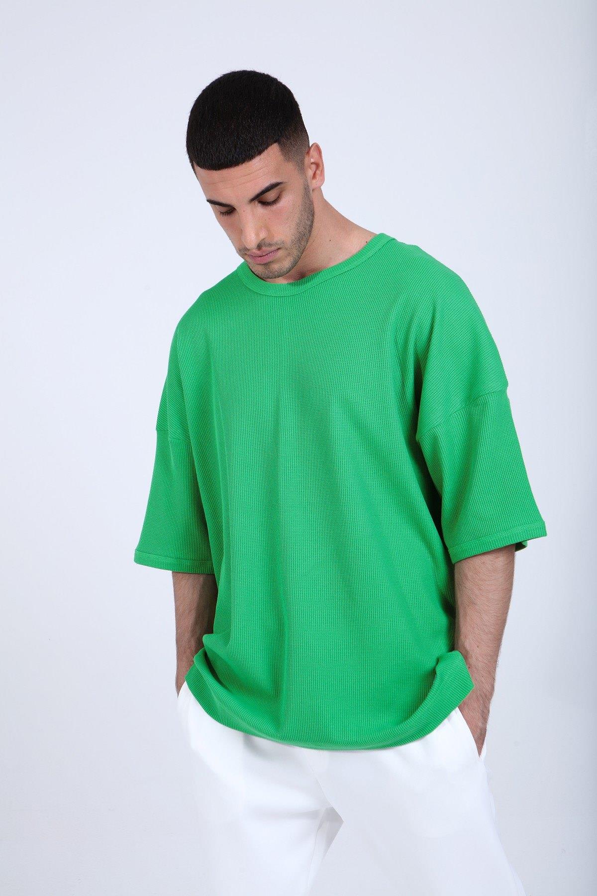 OVERSİZE WAFFLE T-SHİRT R-5284