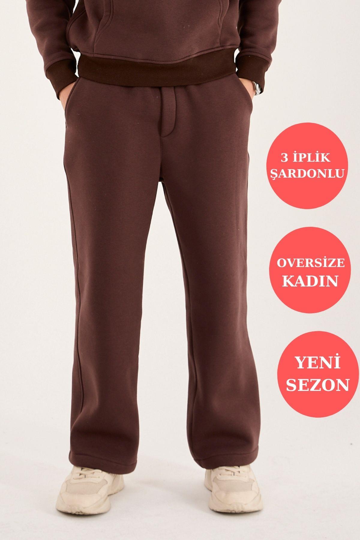 Q-1001 Bel Lastikli Üç İp Şardonlu Pantolon