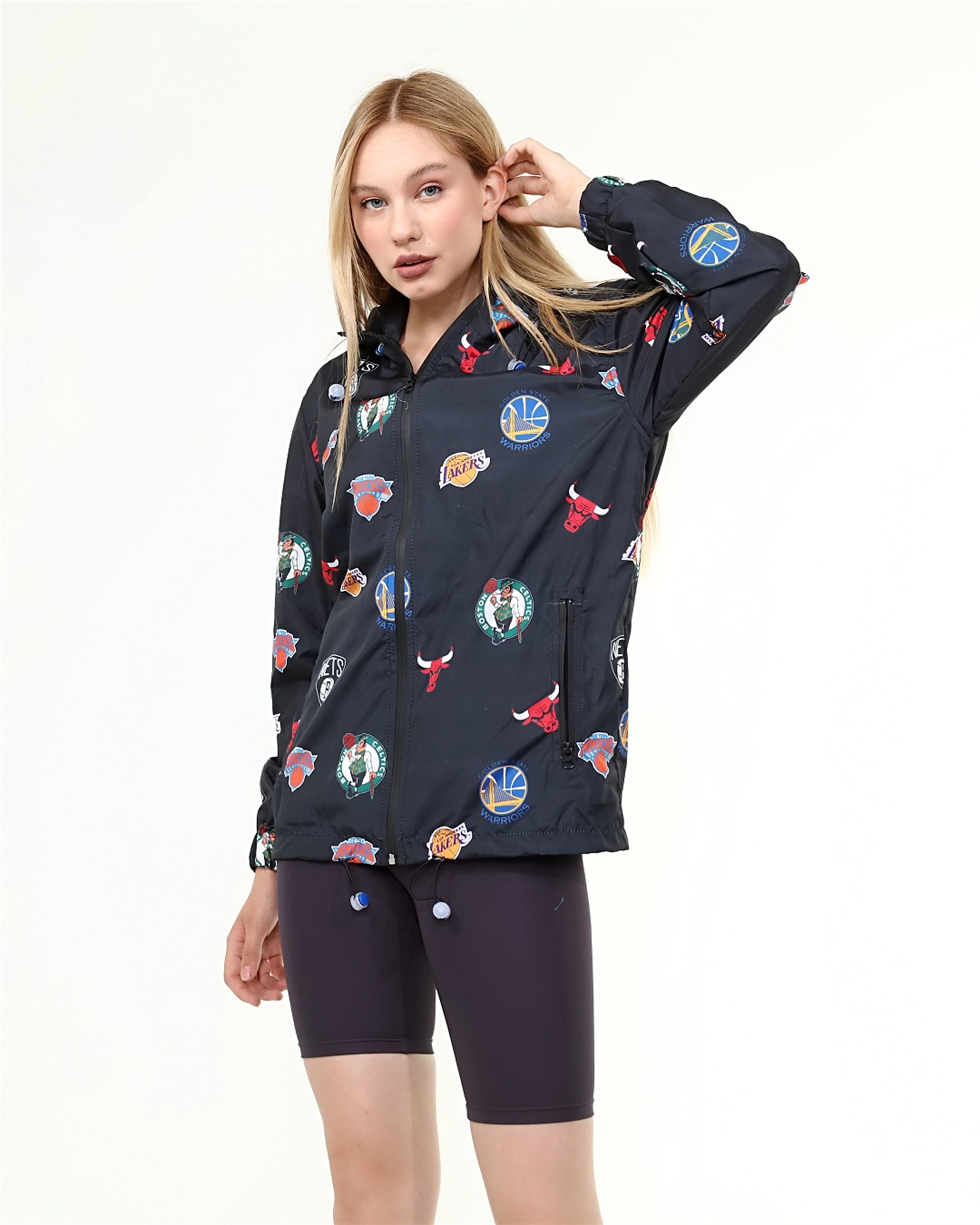 Q-2085 C. Bulls Baskılı Rüzgarlık
