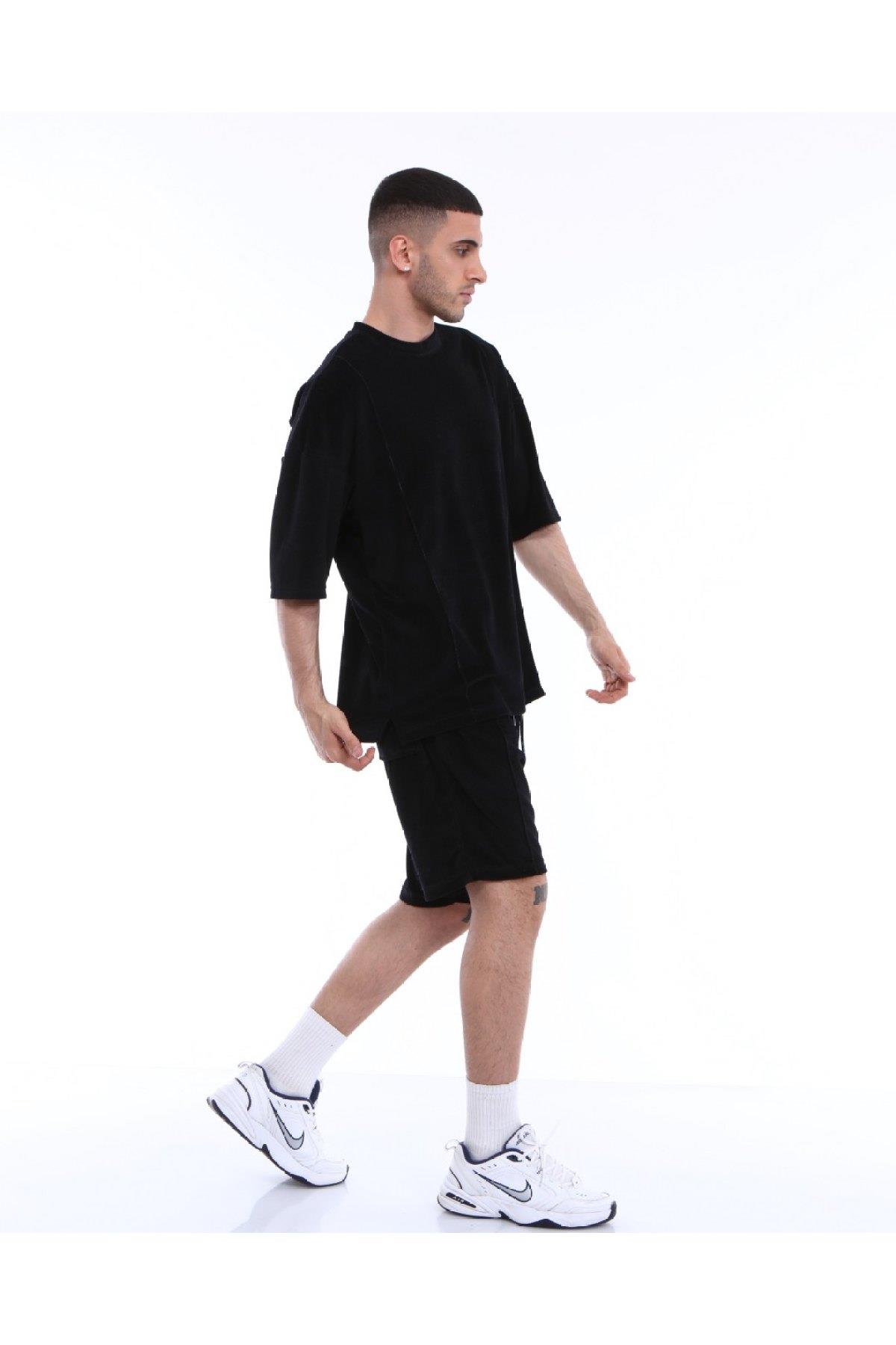 R-4145 ŞORTLU KADİFE TAKIM