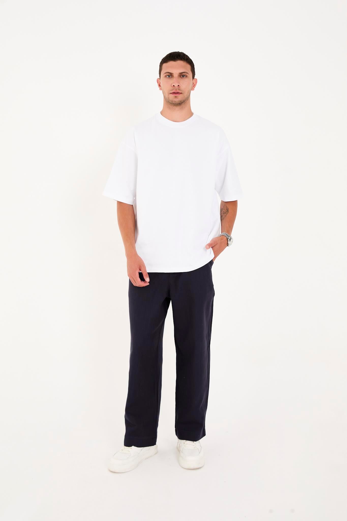 R-4419 Fermuarlı Baggy Pantolon
