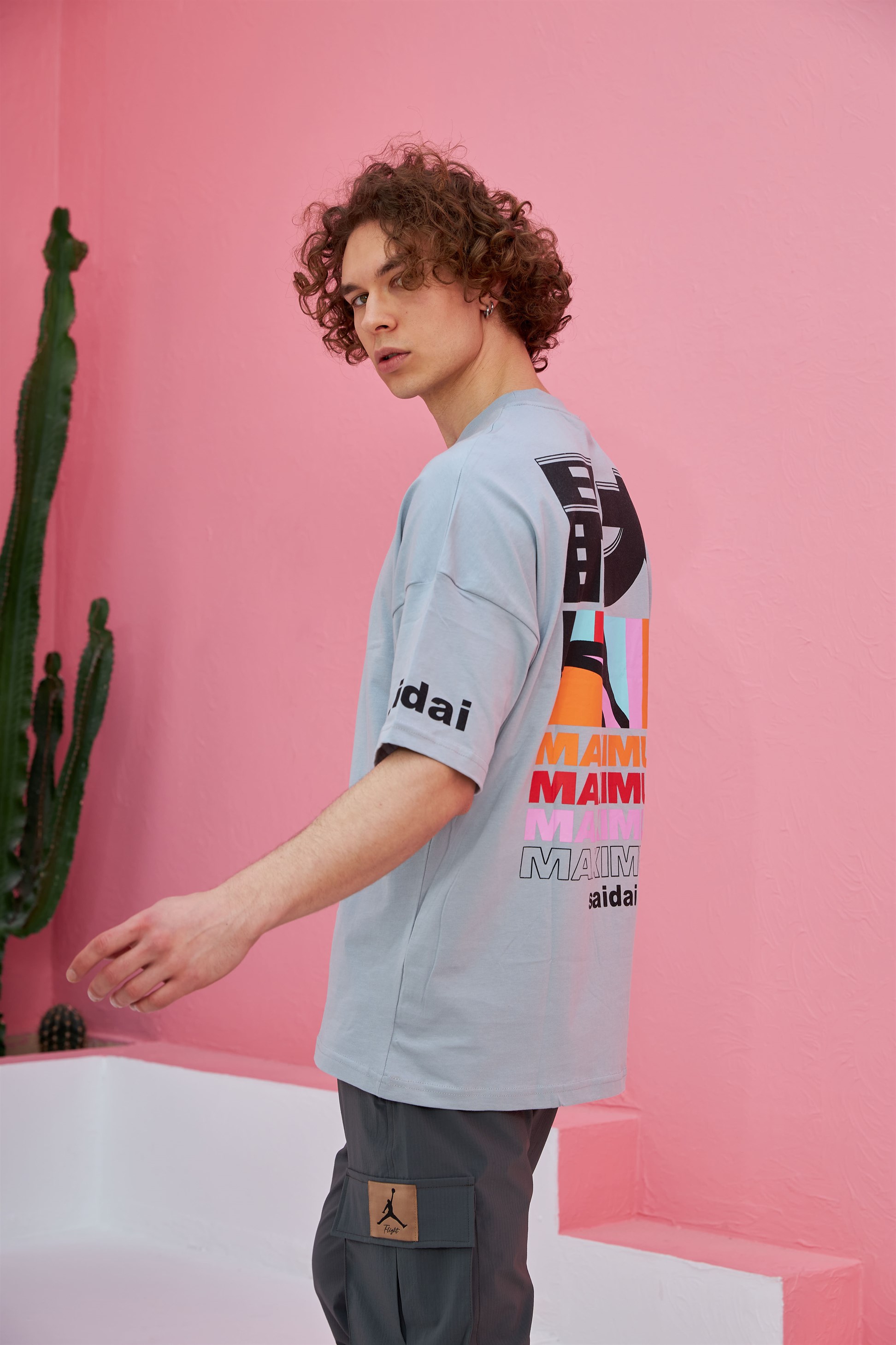 R-5555 Maximum Baskılı Oversize T-shirt