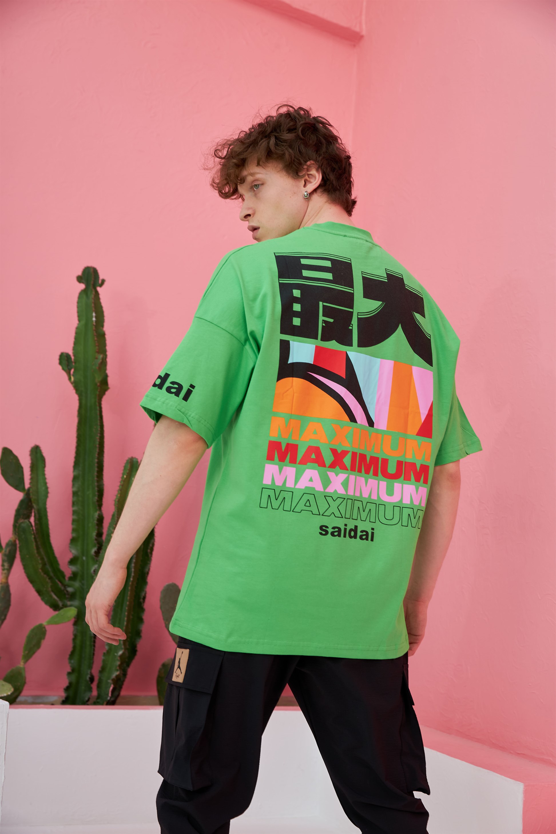 R-5555 Maximum Baskılı Oversize T-shirt