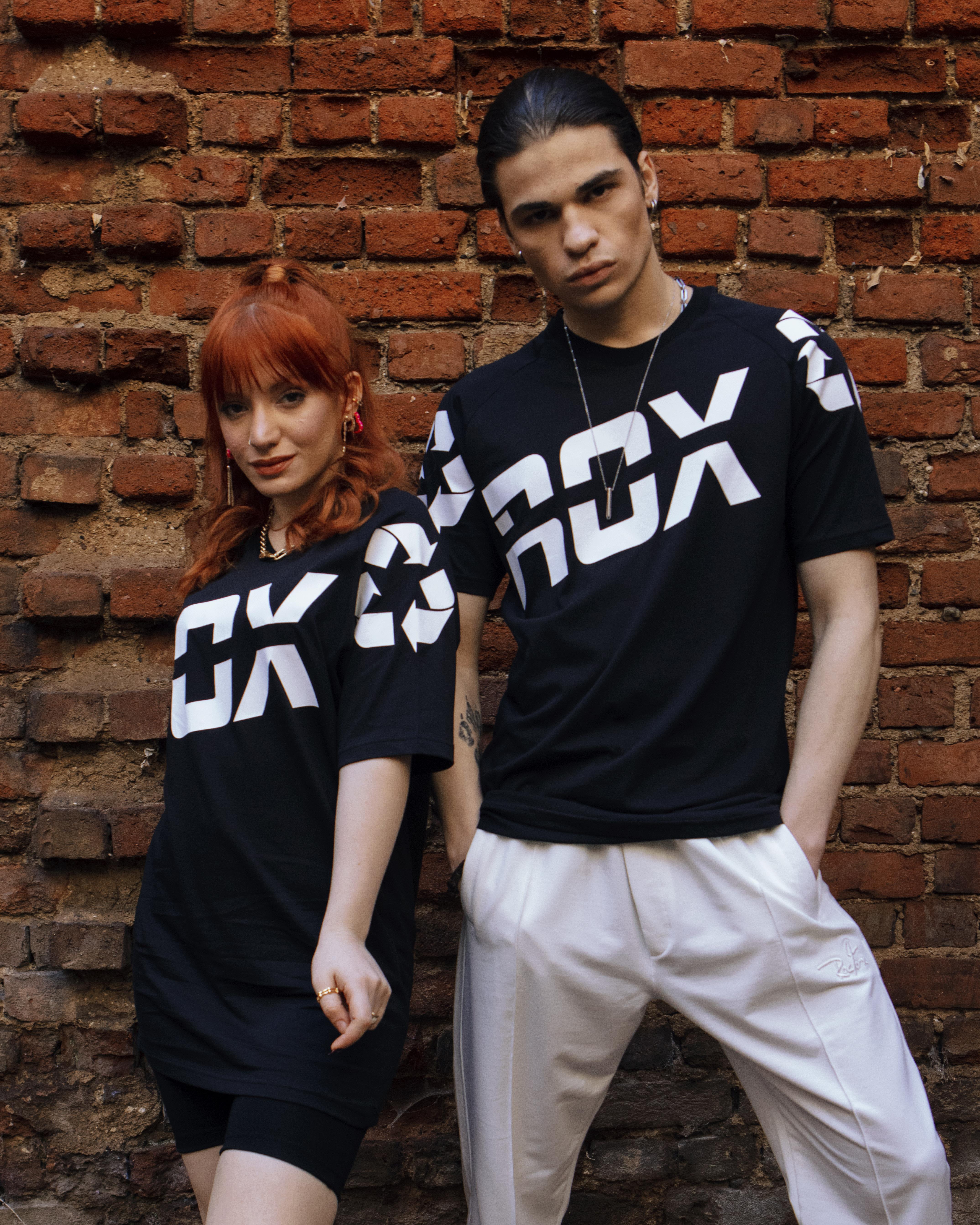ROX BASKILI  KOL DETAYI  SÜPREM T-SHİRT R-5203
