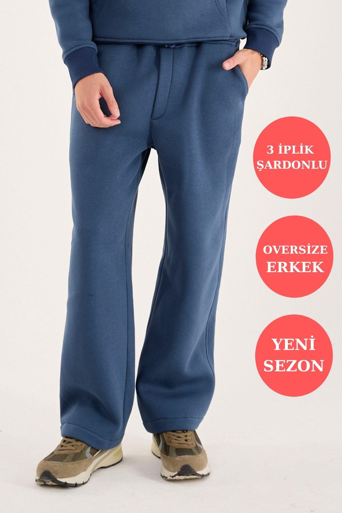 X-1001 Bel Lastikli  Üç İplik Pantolon