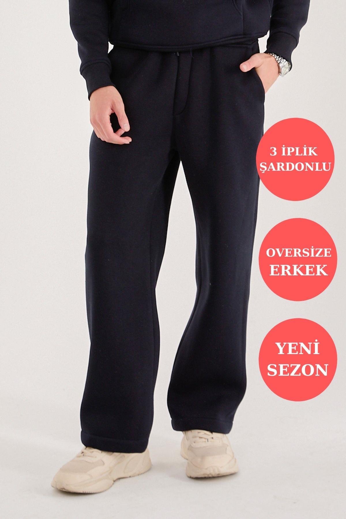 X-1001 Bel Lastikli  Üç İplik Pantolon