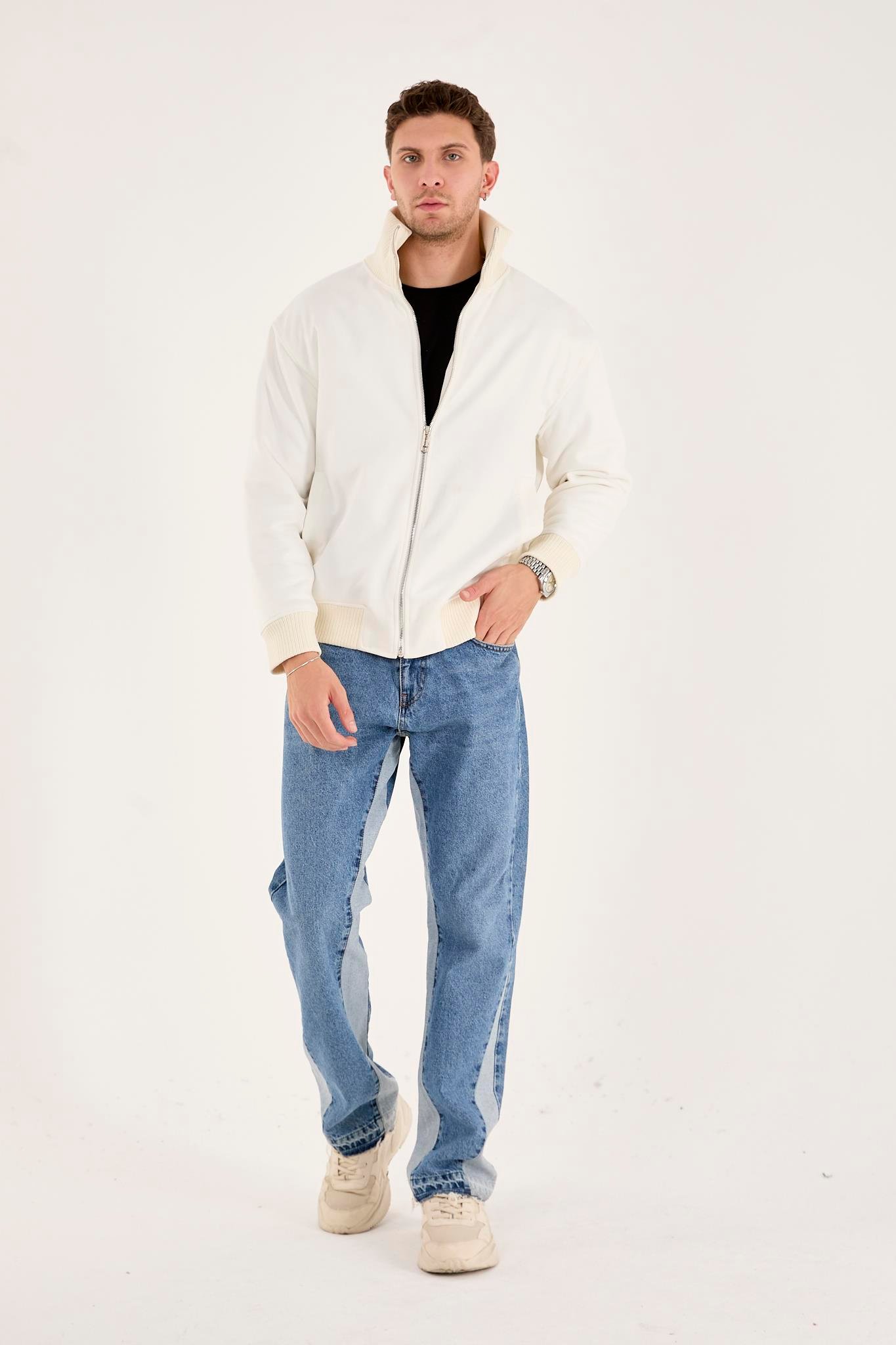 X-2021 Ribanalı İçi Kapitone Süet Mont