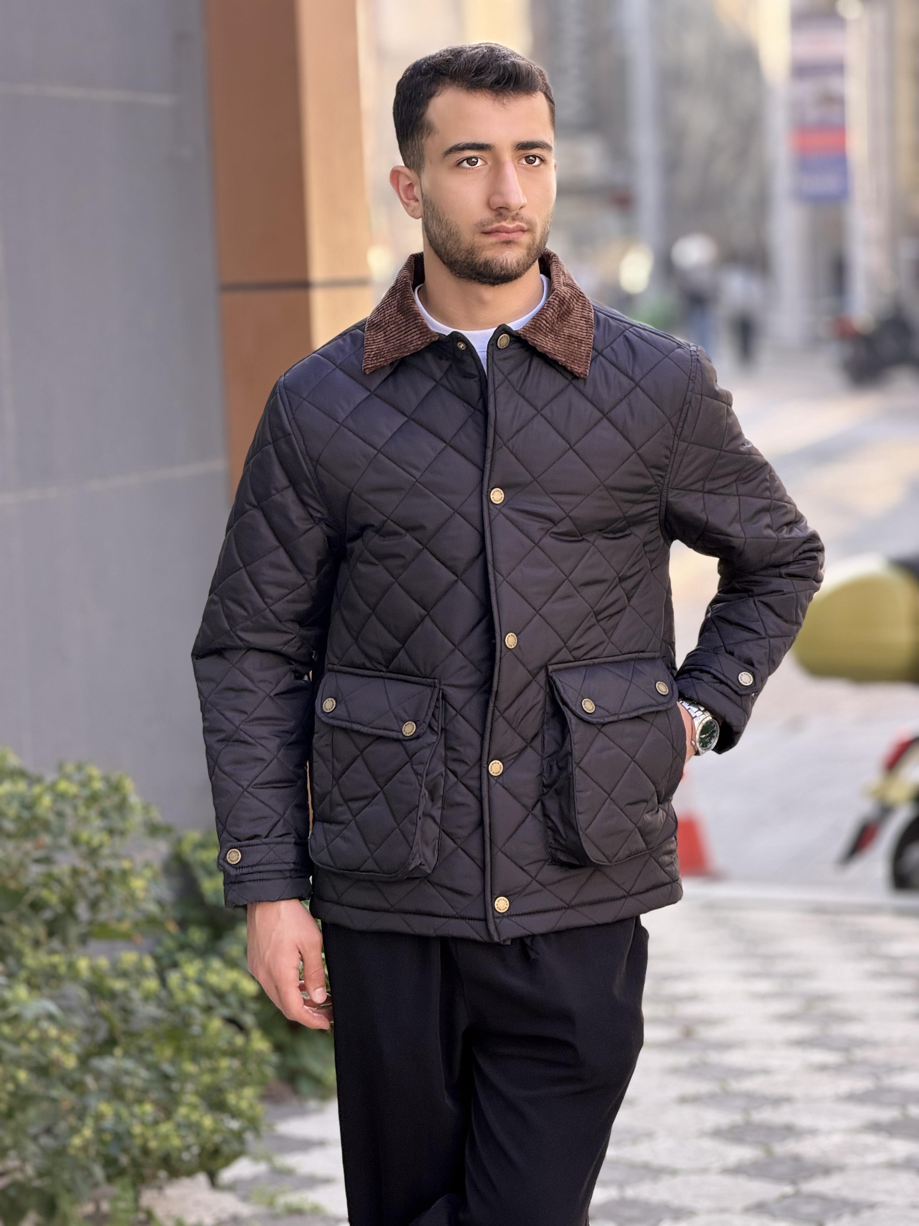 X-2033 Yaka Garni Detaylı Astarlı Kapitone Mont