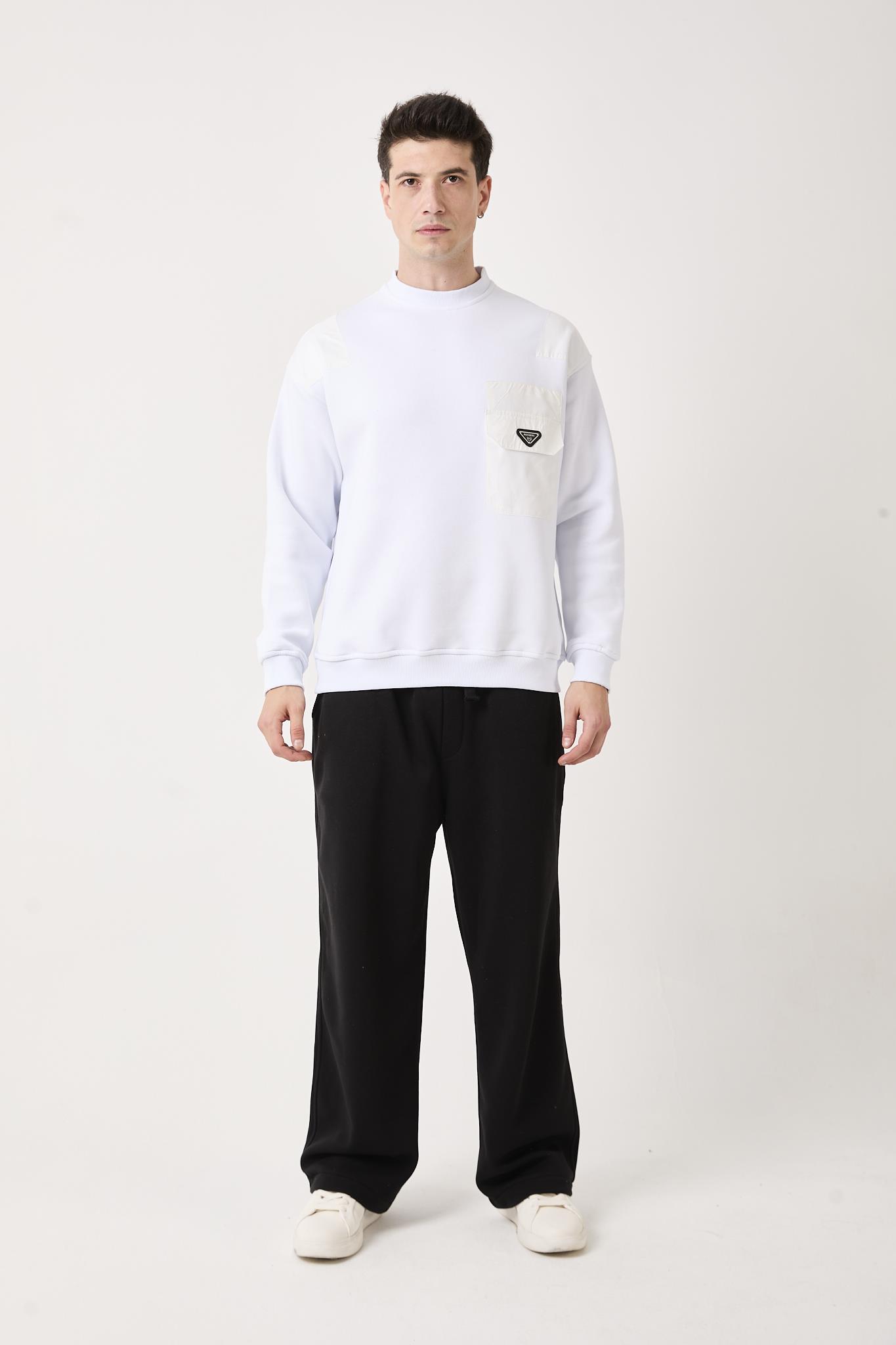 X-4006 Garni Detaylı Üç İplik Şardonlu Sweat