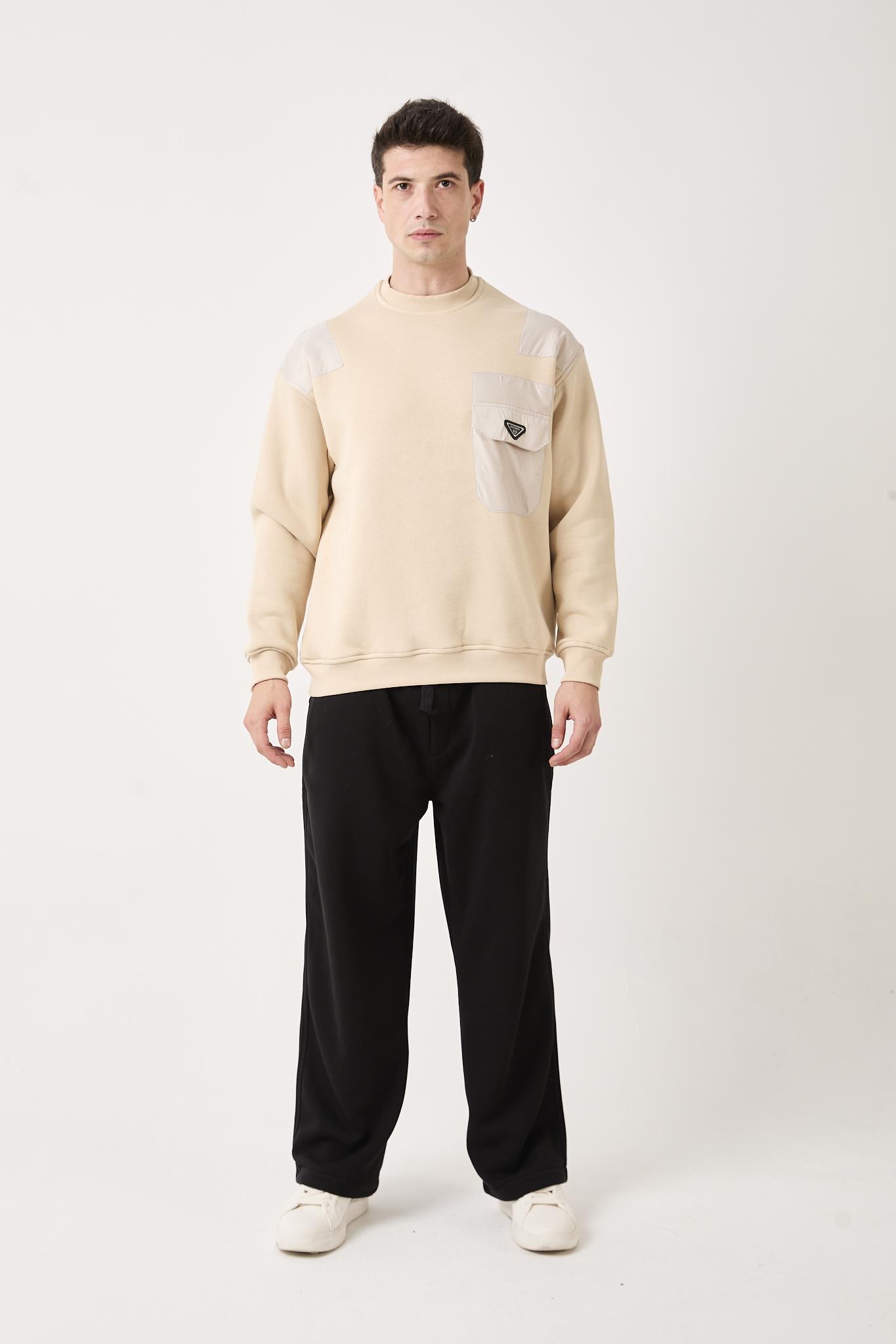 X-4006 Garni Detaylı Üç İplik Şardonlu Sweat