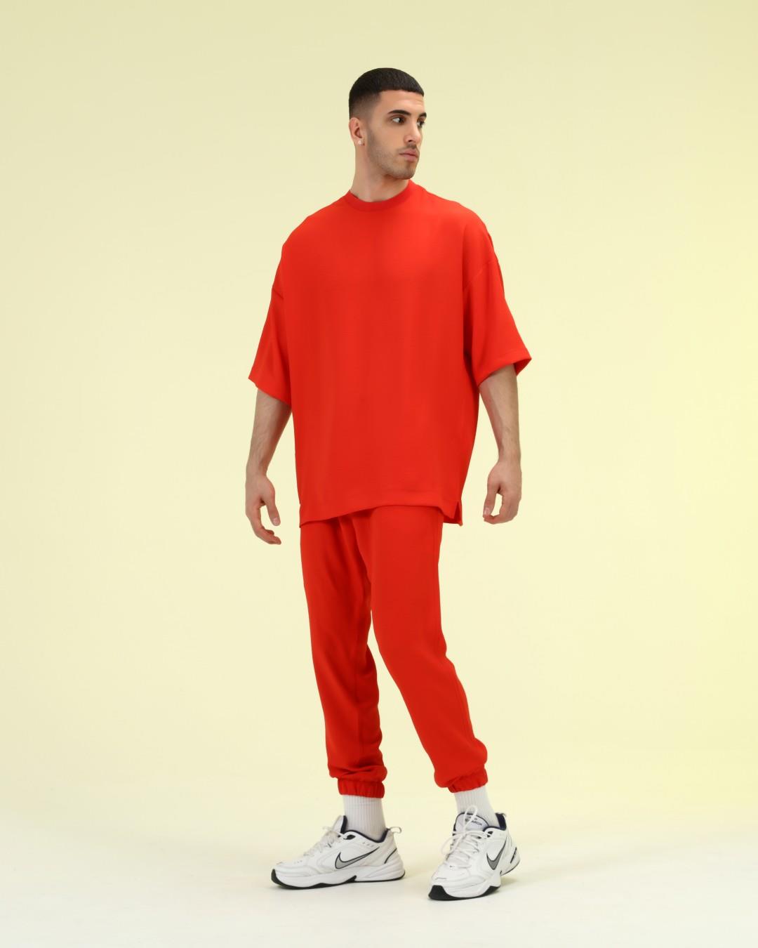 YAKASI RİBANALI OVERSİZE PANTOLONLU TAKIM R- 4124