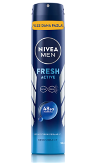 Nivea Men Sprey Deodorant - Fresh Active 200 ml NIVEA Erkek Deodorant Nivea Men Sprey Deodorant - Fresh Active 200 ml | Tshop