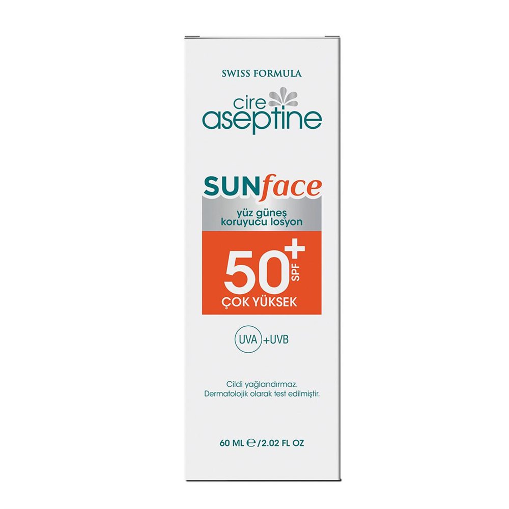 Cire Aseptine Yüz Güneş Koruyucu Losyon - Sun Face Screen Losyon +50Spf 60  ml | Tshop