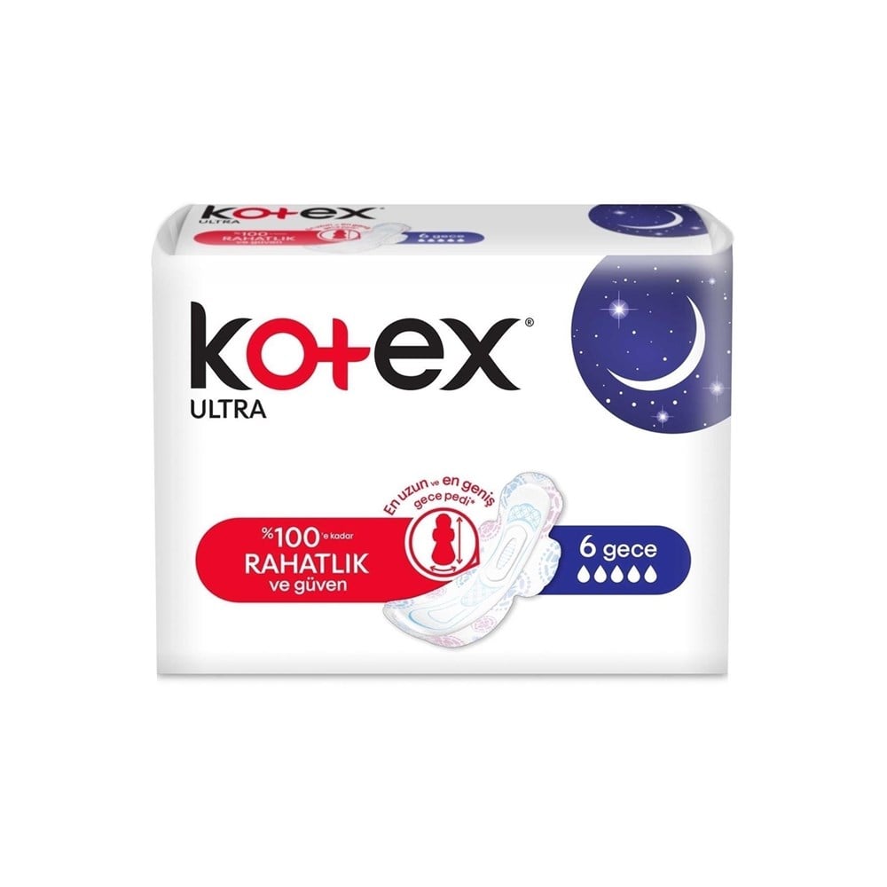 Kotex Ped - Gece Ultra Kanatlı 6lı | Tshop