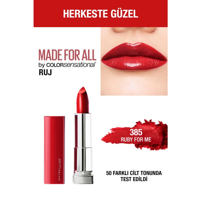 - | Tshop York New Maybelline Lipstick Made For All Ruj Sensational Color 385