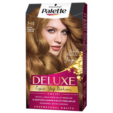 Palette Deluxe Kit Saç Boyası 7.65 Altın Parıltılı Toffee | Tshop