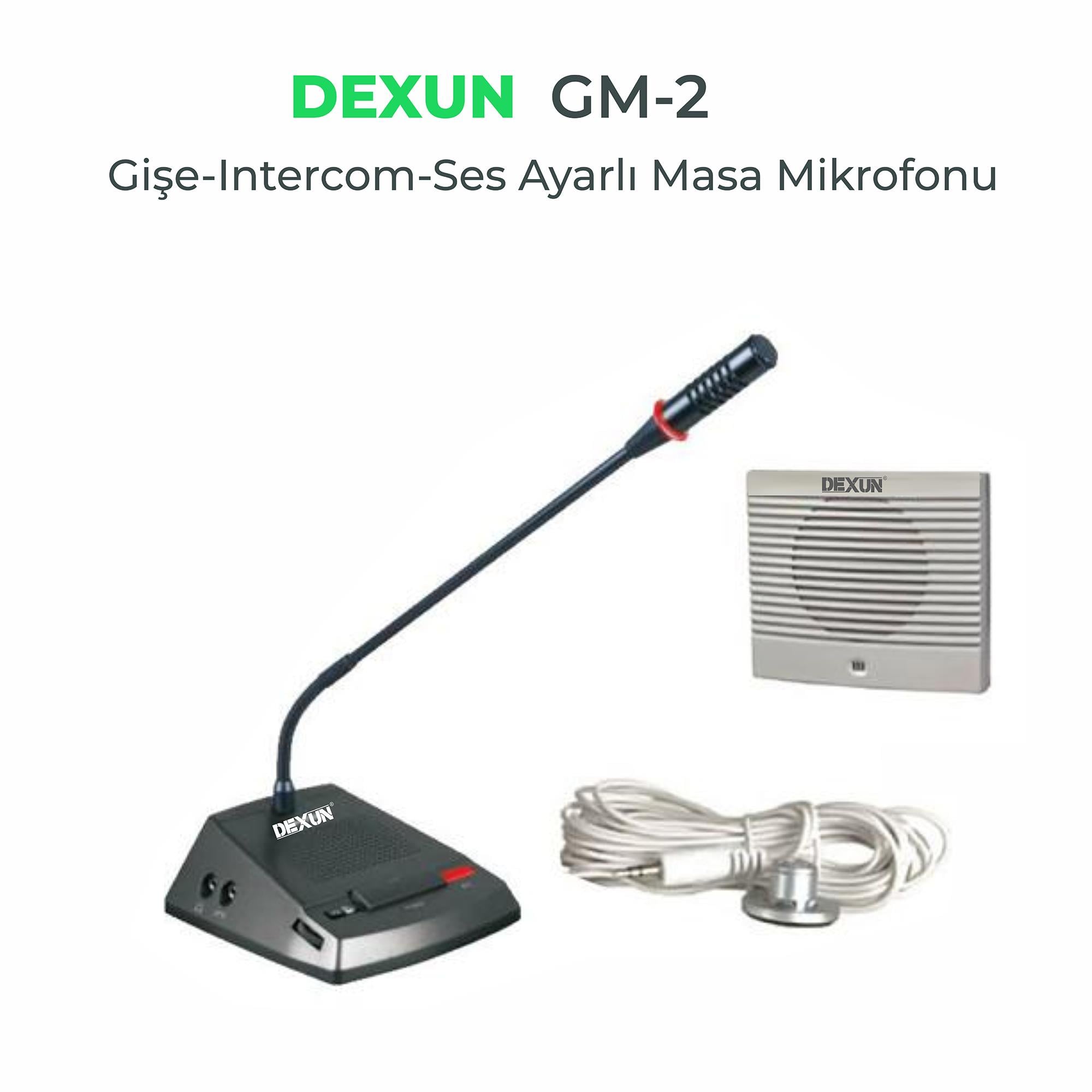 Dexun GM–2 GİŞE-SES AYARLI MİKROFON
