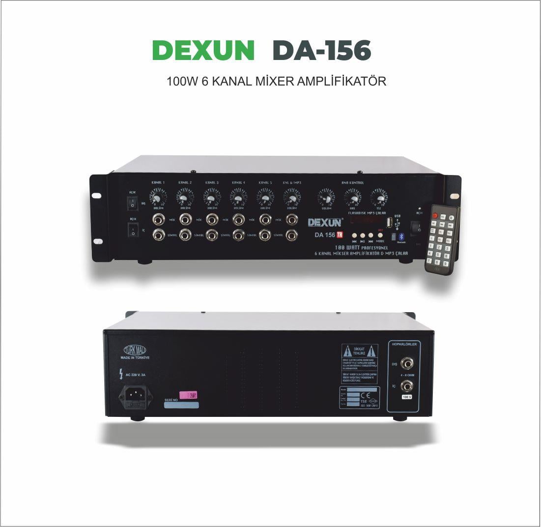 Dexun DA-156 100W 6 KANAL MONO MİKSER AMPLİFİKATÖR