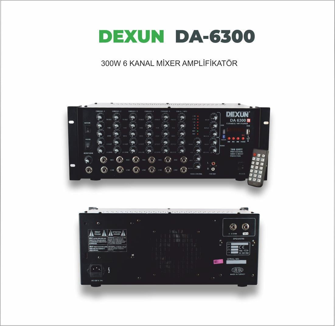 Dexun DA-6300 300W 6 KANAL MONO MİKSER AMPLİFİKATÖR