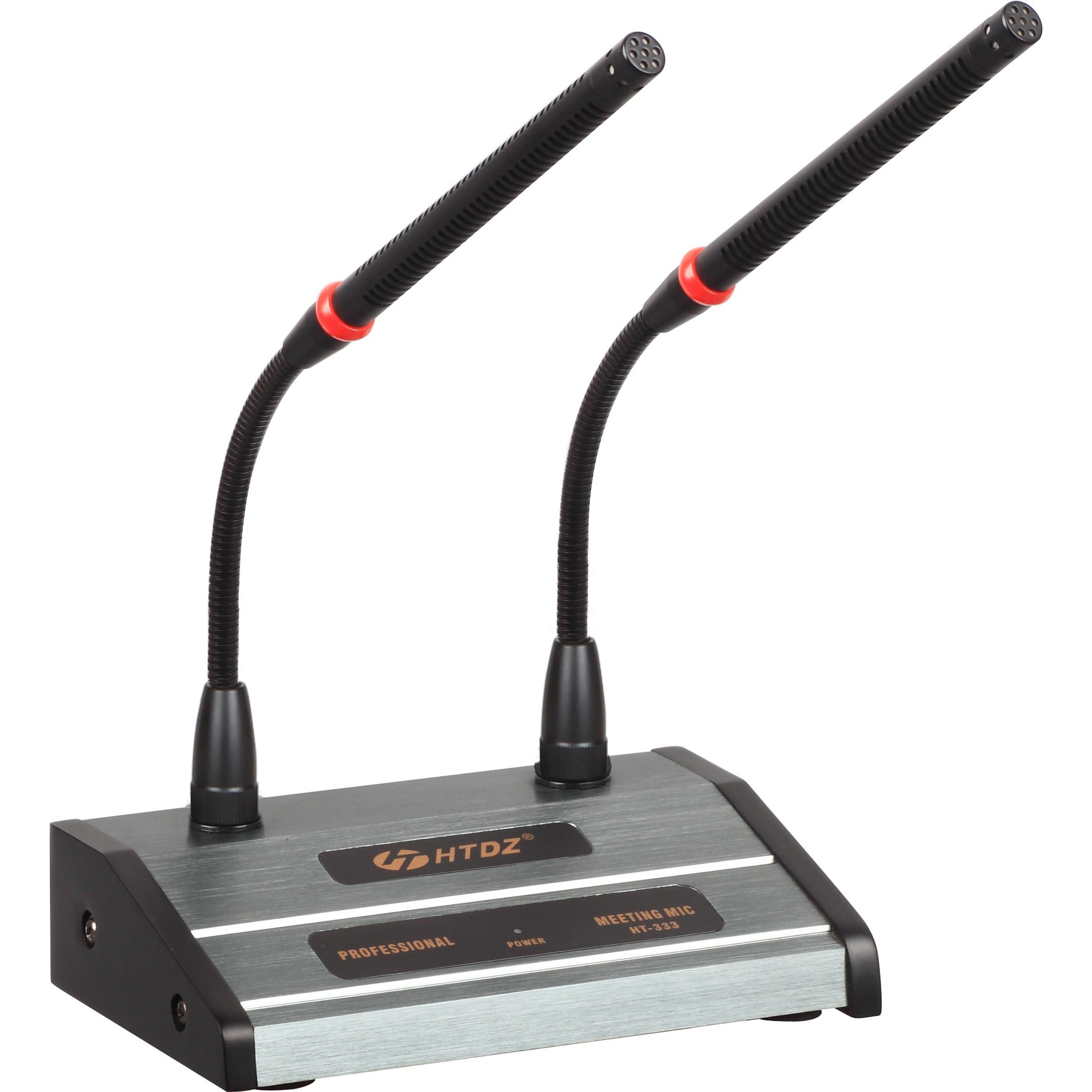 HTDZ HT-333 31CM MASA TİPİ İKİLİ KÜRSÜ MİKROFON