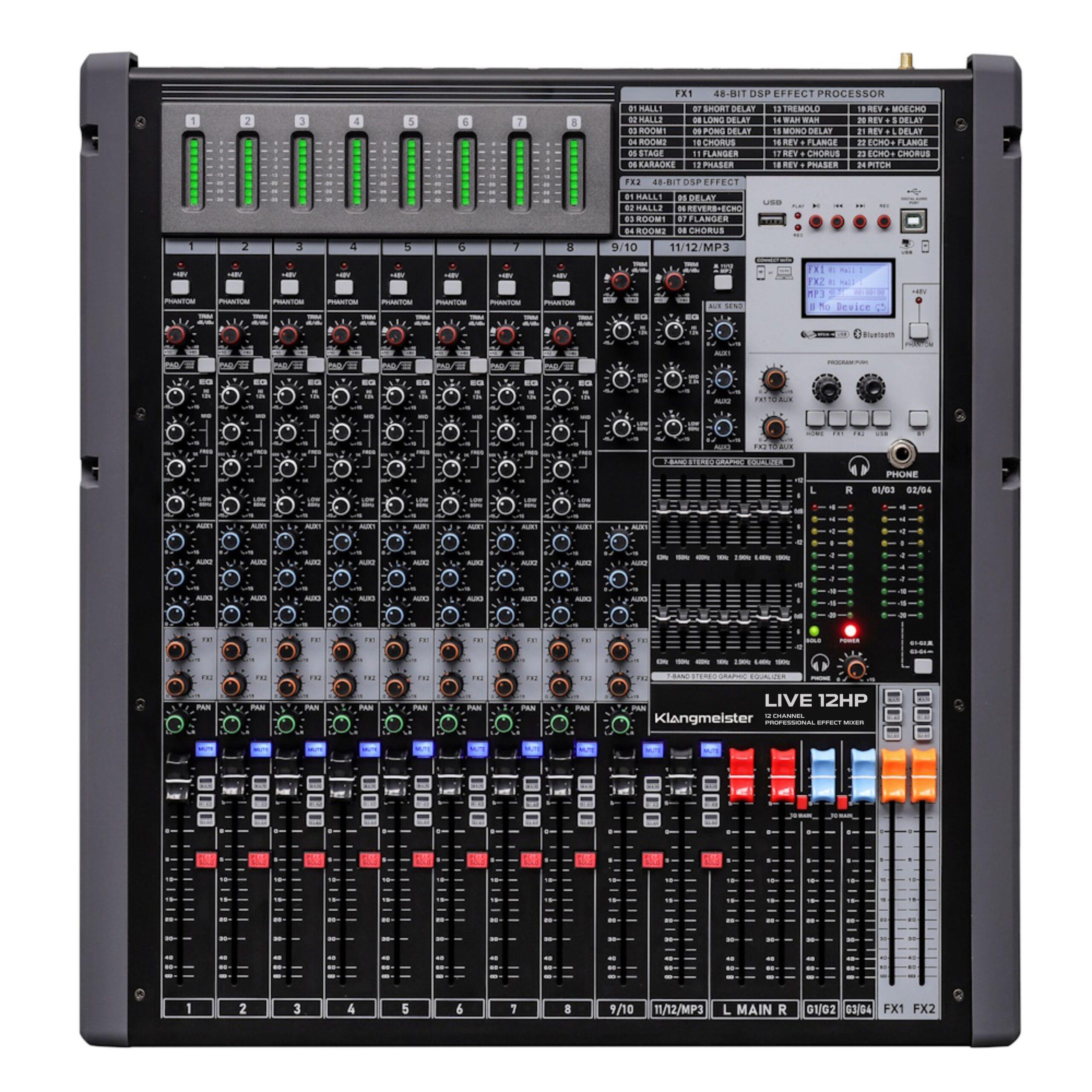 KLANGMEİSTER LIVE 12P-2x 12 KANAL POWER MİKSER 