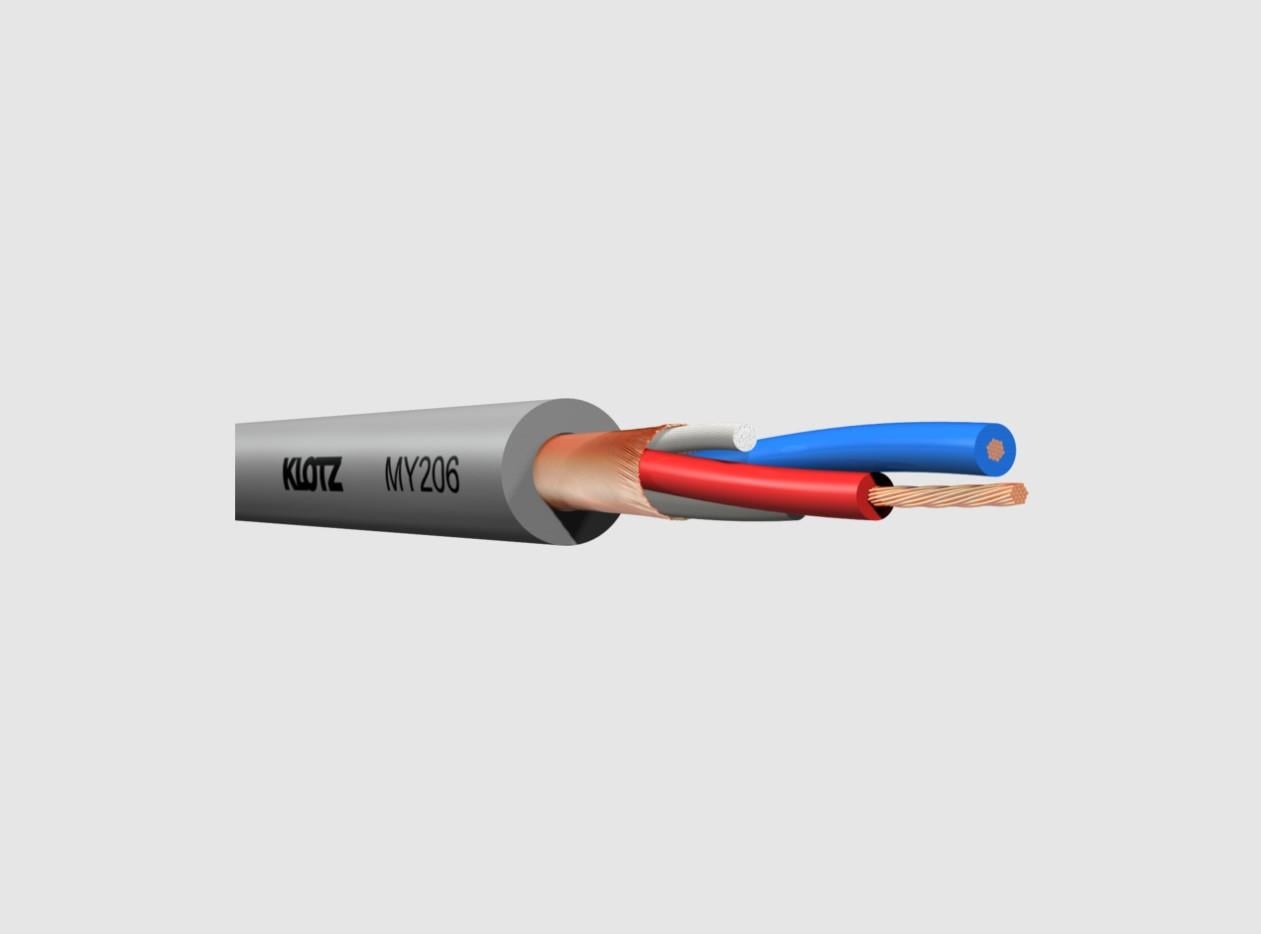 Klotz MY206GR.100 2 x 0.22 mm² PVC MİKROFON KABLOSU