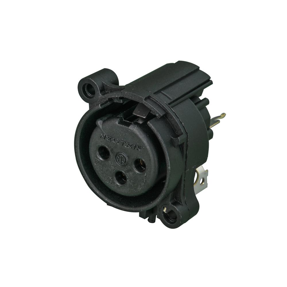 Neutrik NC3FAV1-0 3 Pin Şase Tipi Dişi XLR Konnektör