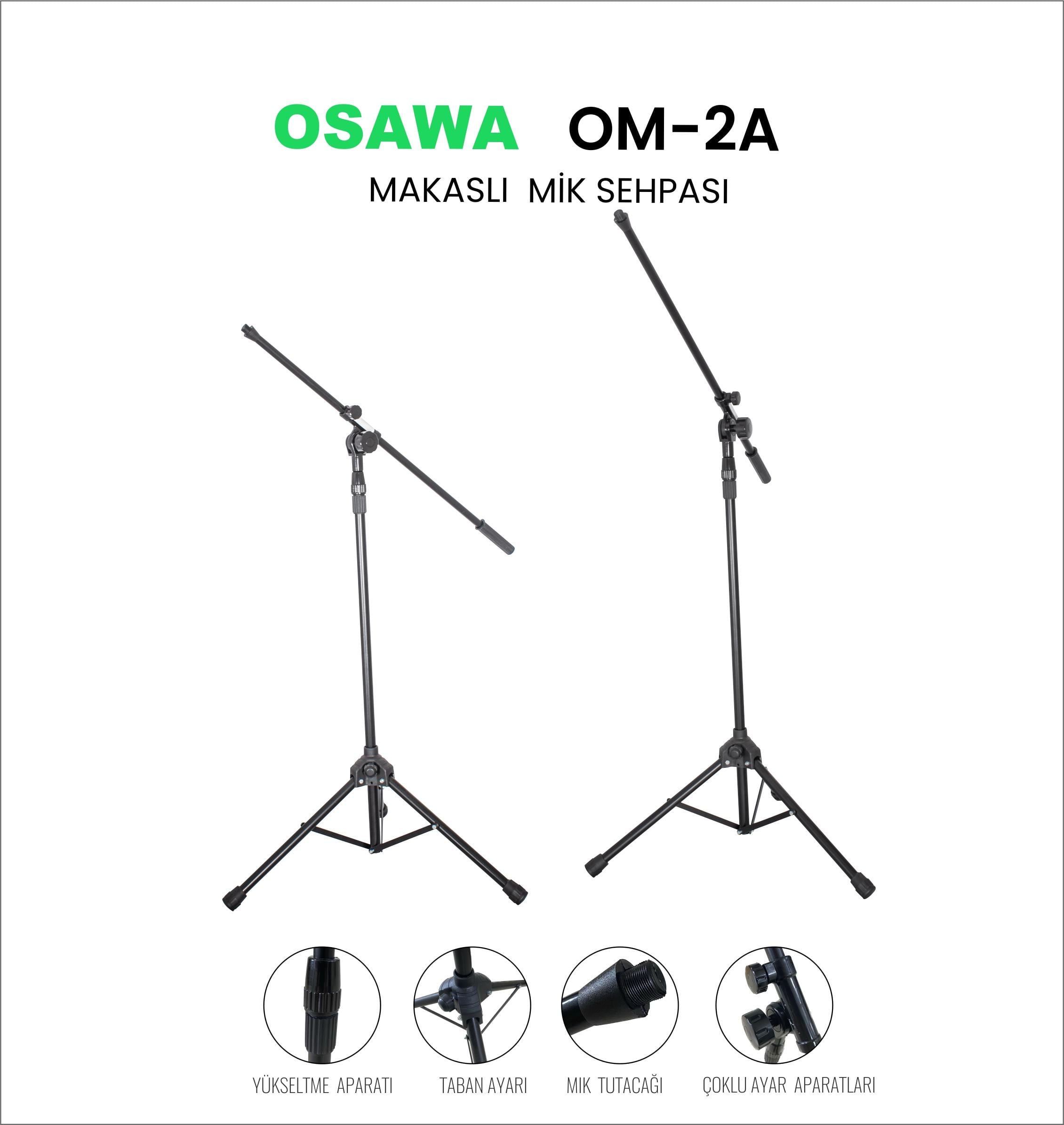 OSAWA OM-2A MAKASLI MİKROFON SEHPASI