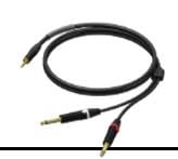 PROCAB PRA713/3 3.5 mm male stereo - 2 x 6.3 mm Jack male mono 3 MT