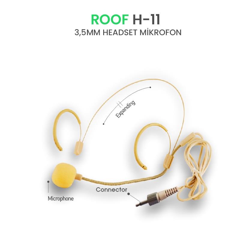 Roof H-11 3,5MM JACK VİDALI HEADSET MİKROFON