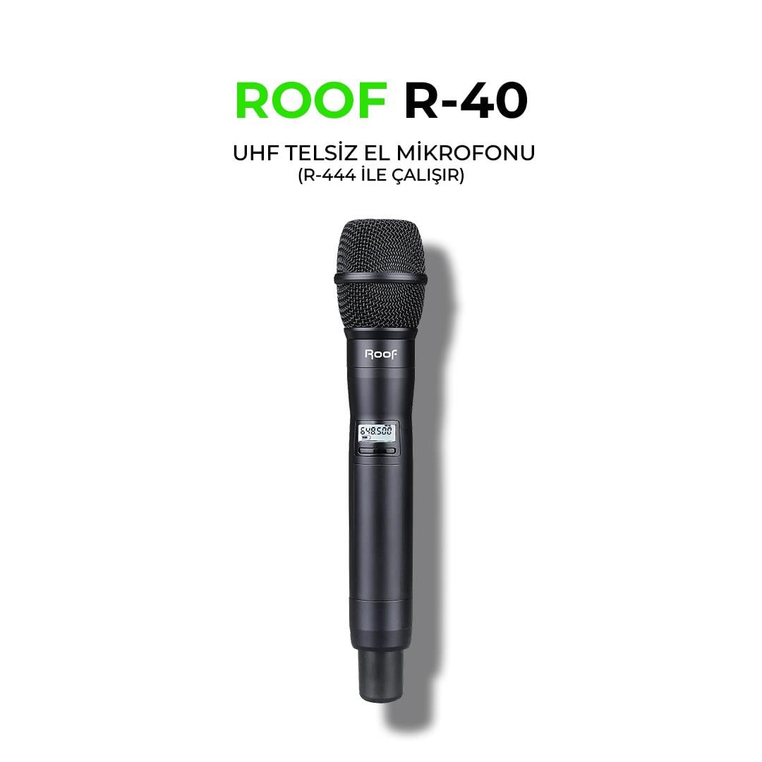 ROOF R-40 YEDEK EL TELSİZ MİKROFON