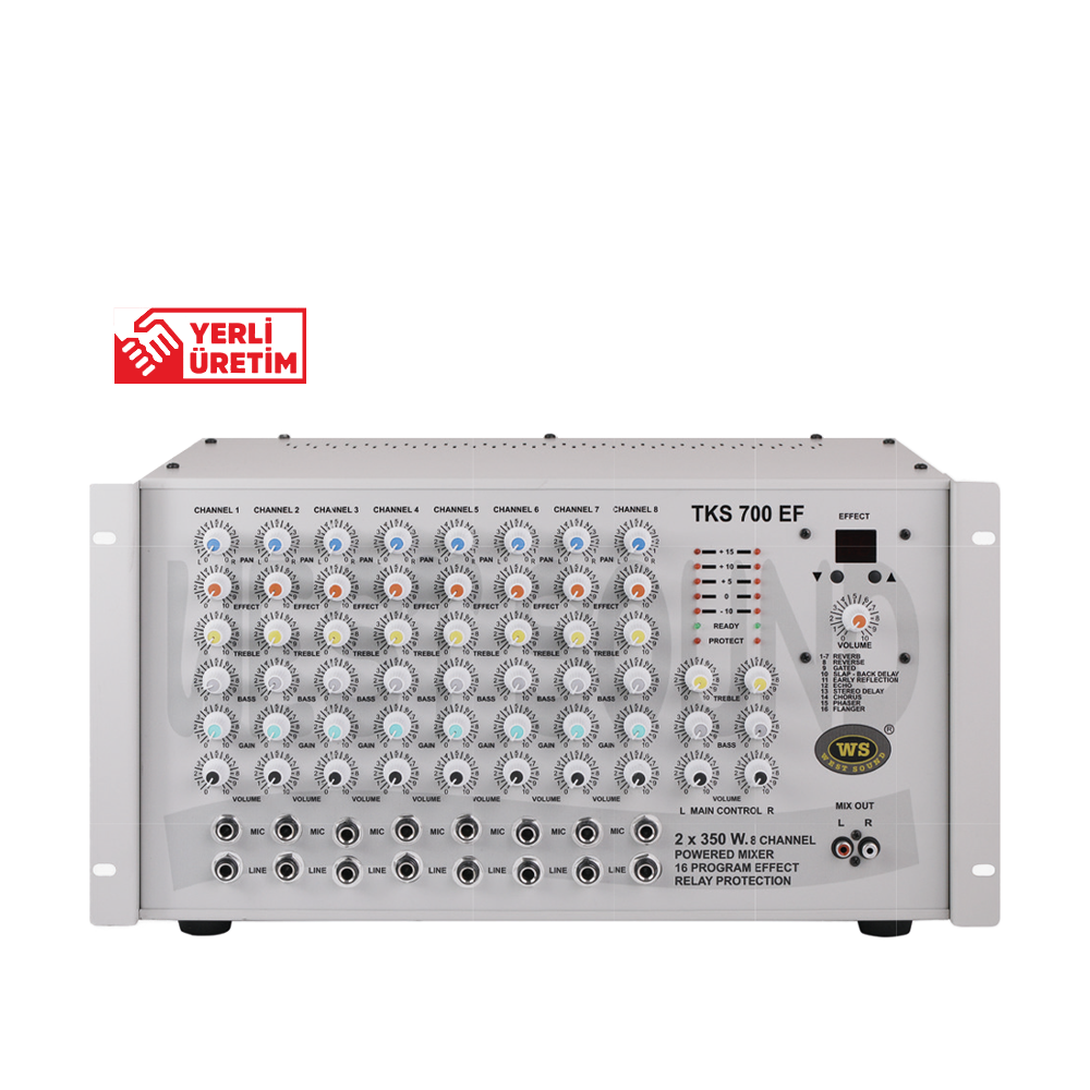 WEST SOUND TKS 700 EF 2x350W EFEKTLİ AMPLİFİKATÖR