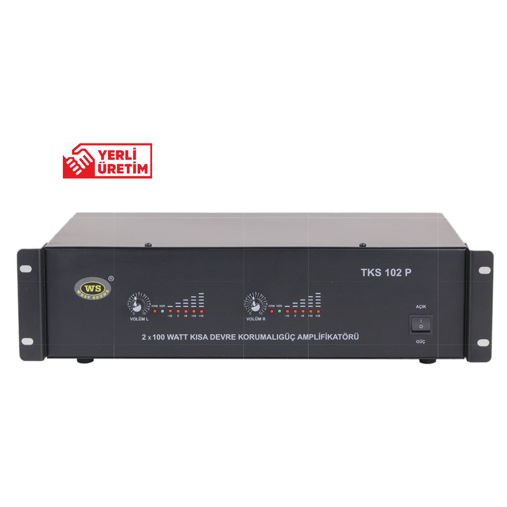 WEST SOUND TKS 102 P TR 2x100W/100V POWER AMPLİFİKATÖR