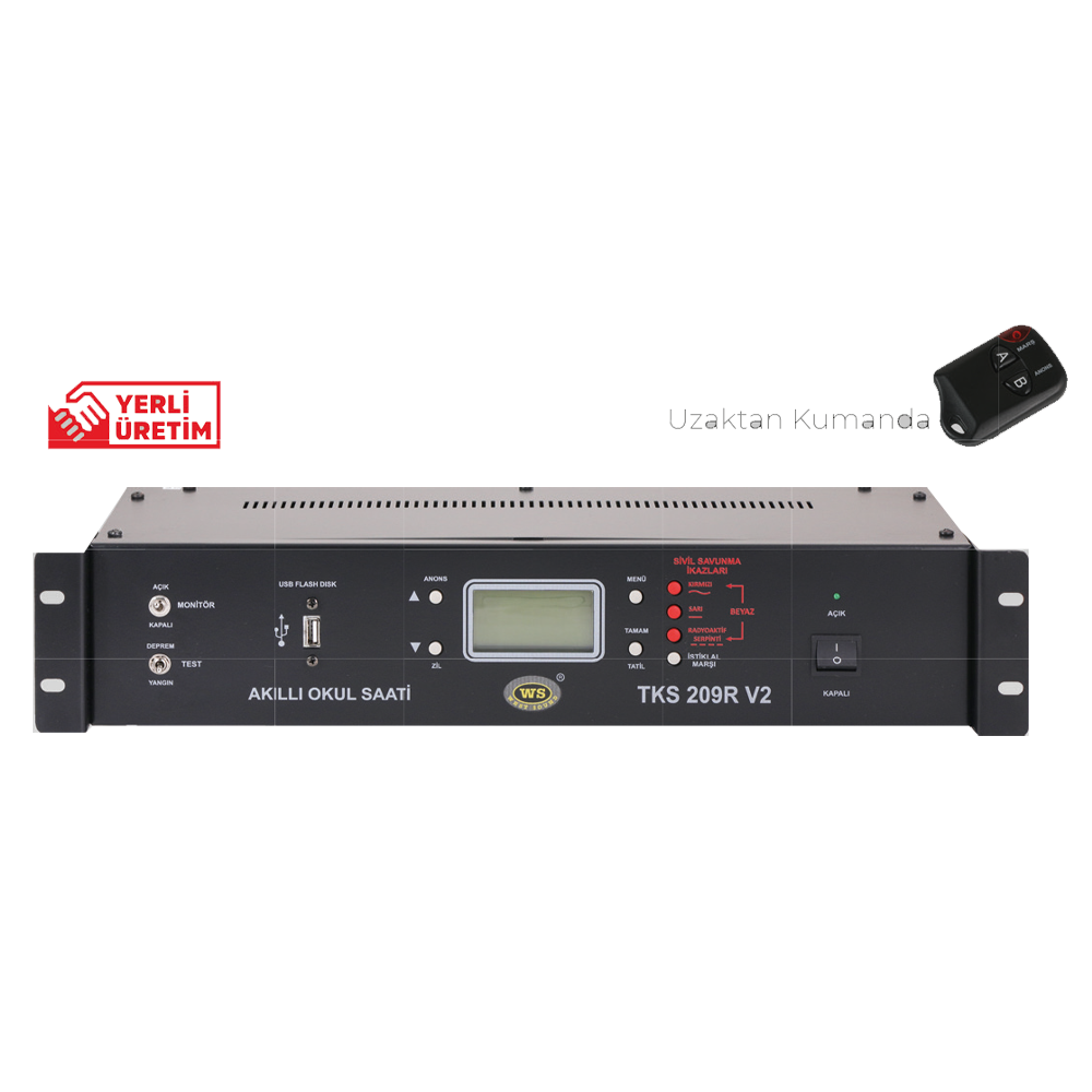  TKS 209 R V2 USB GİRİŞLİ AKILLI OKUL SAATİ