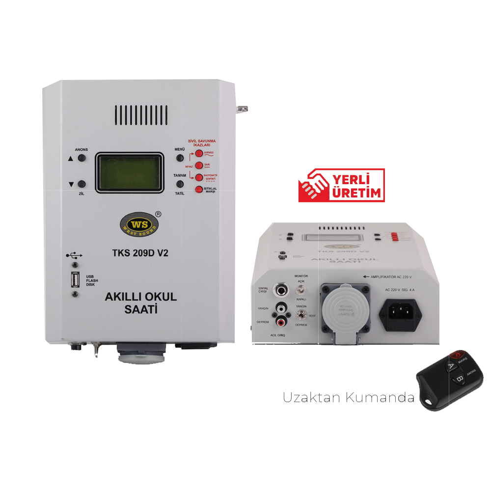 WEST SOUND TKS 209 D V2 USB GİRİŞLİ AKILLI OKUL SAATİ