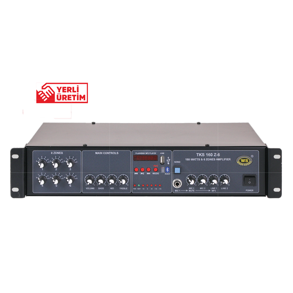 WEST SOUND TKS 340 Z-6 340W/100V 6 BÖLGELİ AMPLİFİKATÖR