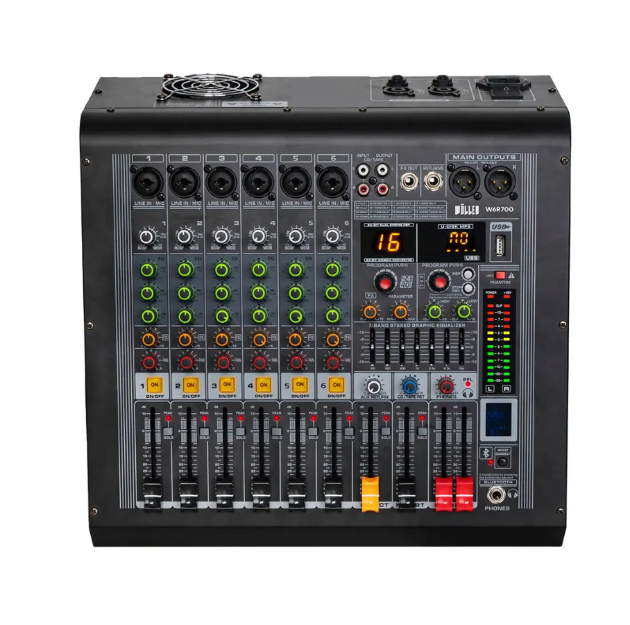WÖLLER W6R700 6 KANAL 2x350W POWER MİKSER