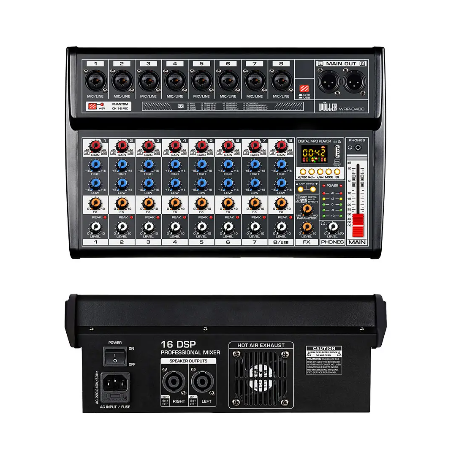 WÖLLER WRP-8400 8 KANAL 2x200W POWER MİKSER