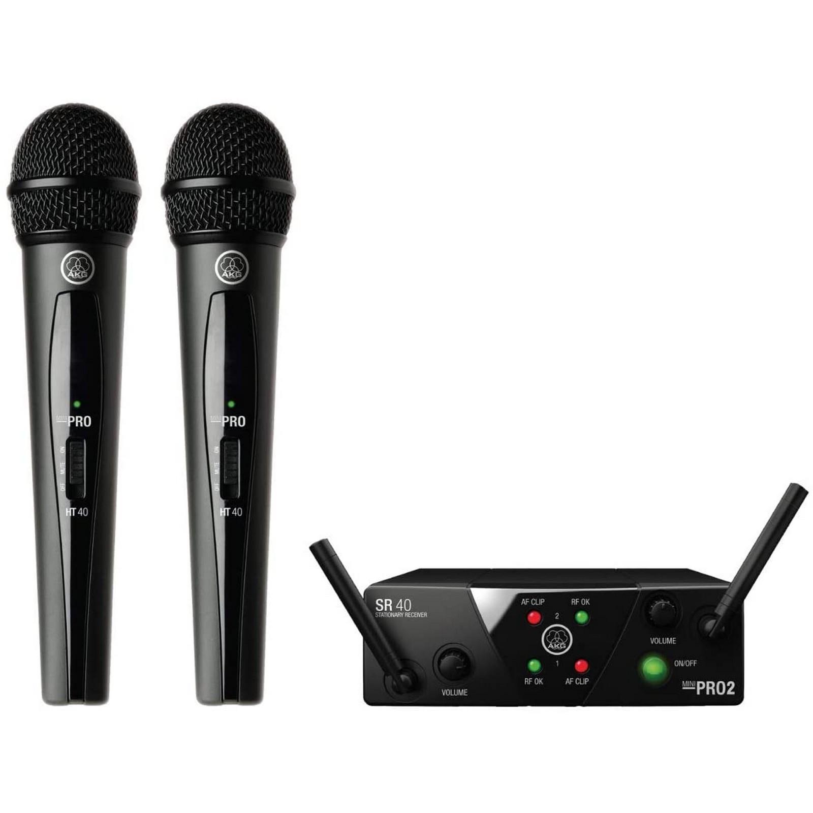 AKG WMS40MINI2 VOC SET US45A/C Tak Çalıştır Kablosuz Mikrofon Seti