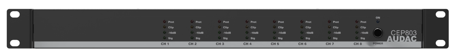 AUDAC CEP803 8 KANAL 4 Ohm enerji tasarruflu amplifikatör - 8 x 30W - 70/100V
