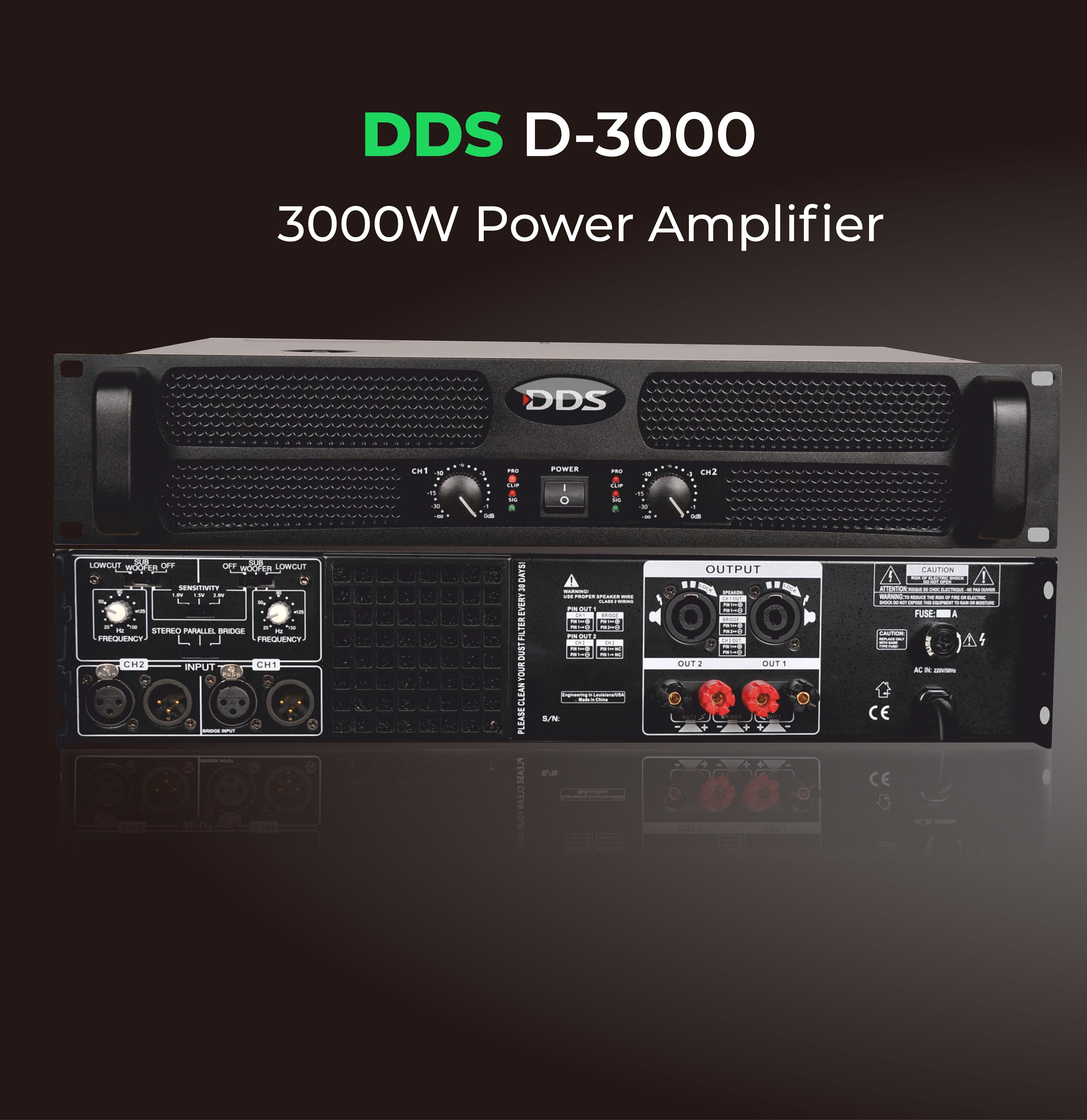 DDS D–3000 2 KANAL 3000W POWER AMFİLER