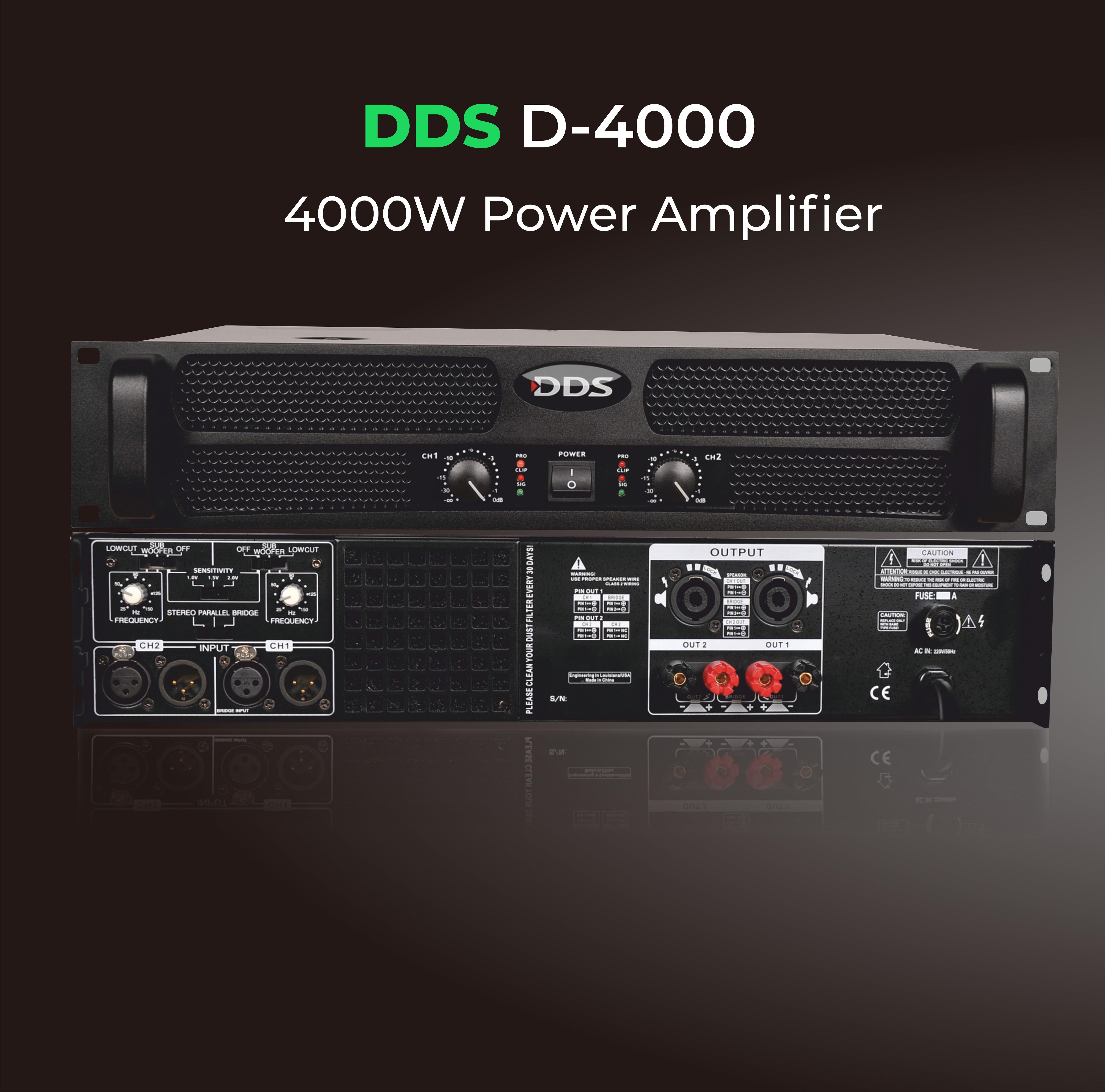 DDS D–4000 2 KANAL 4000W POWER AMFİLER