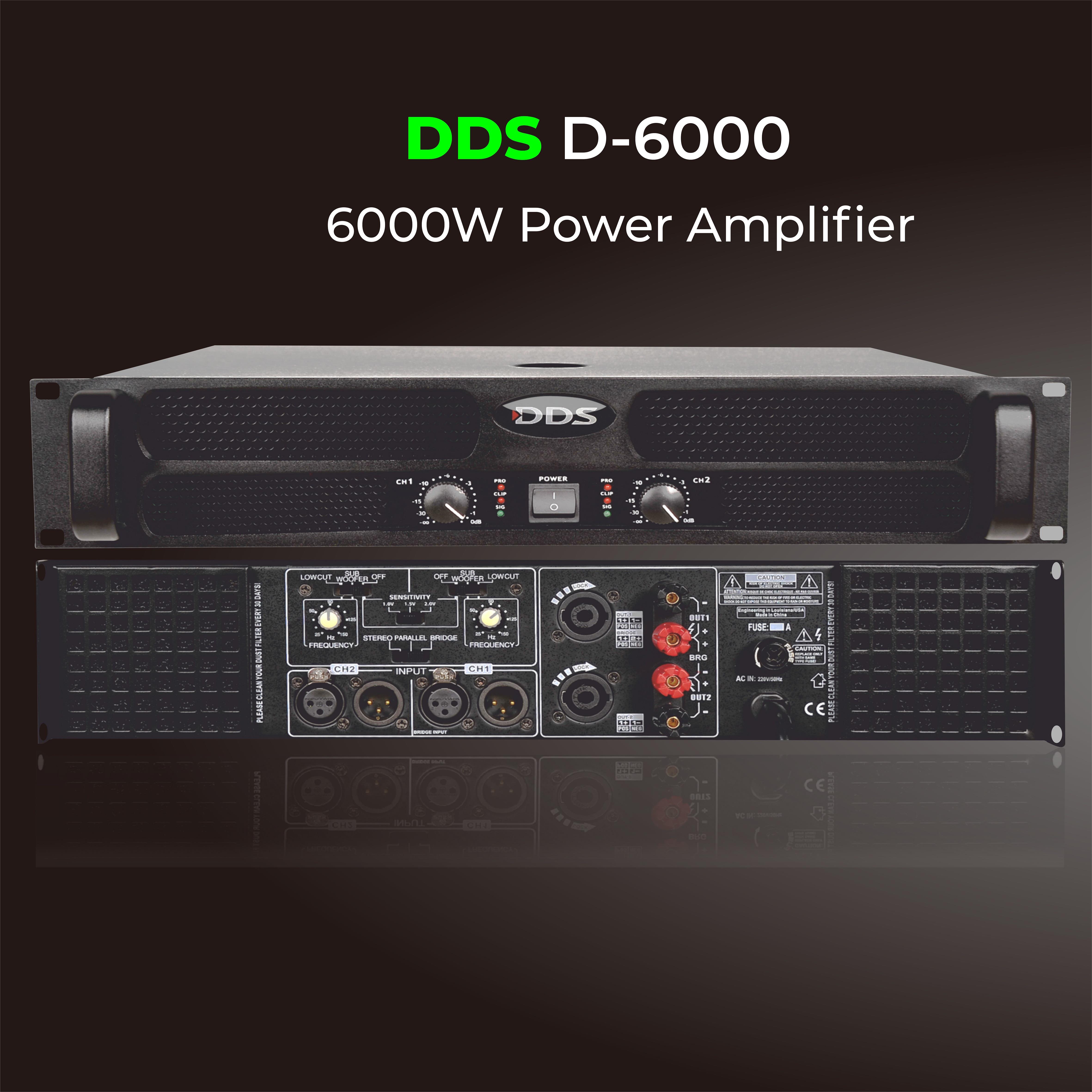 DDS D–6000 2 KANAL 6000W POWER AMFİLER