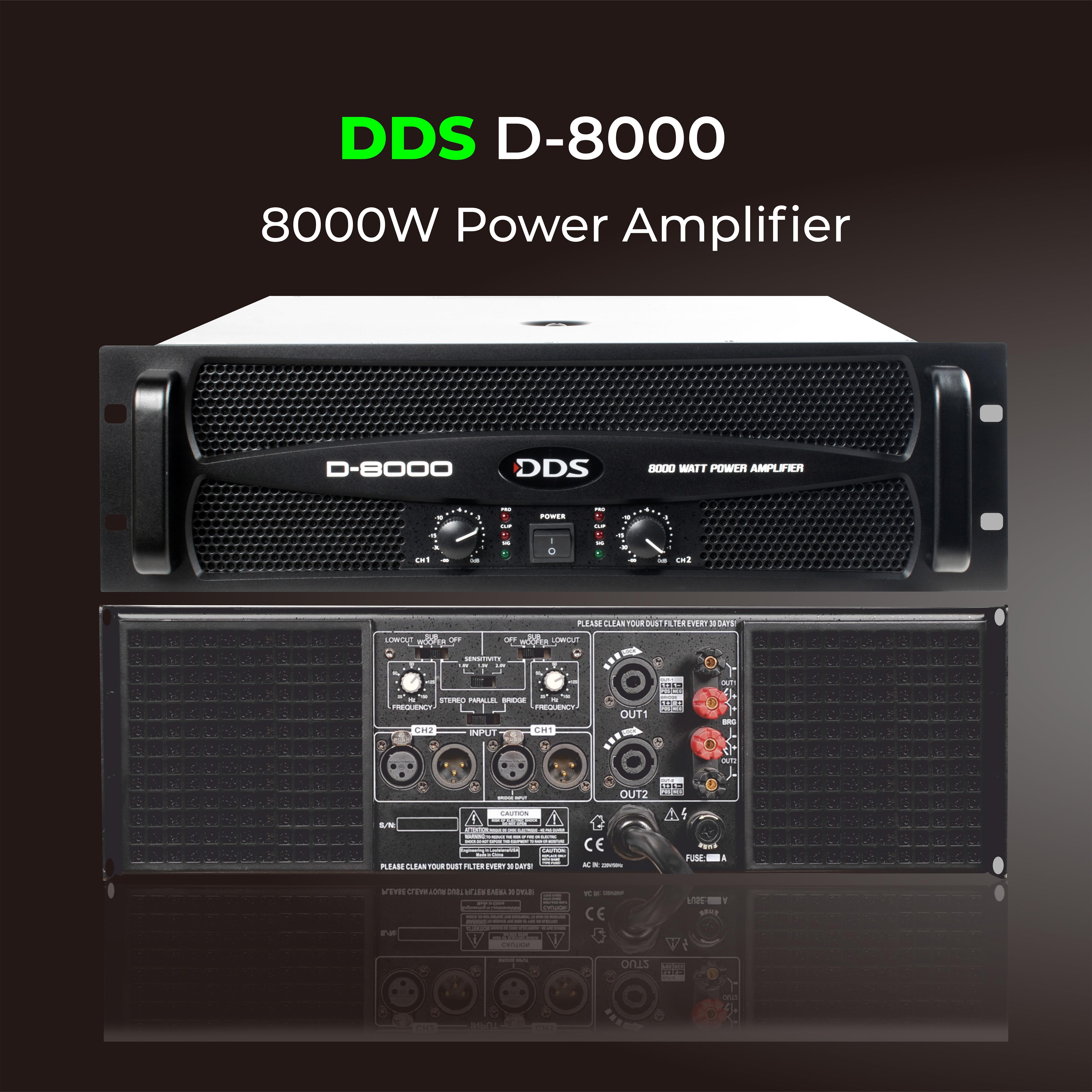 DDS D–8000 2 KANAL 8000W POWER AMFİLER