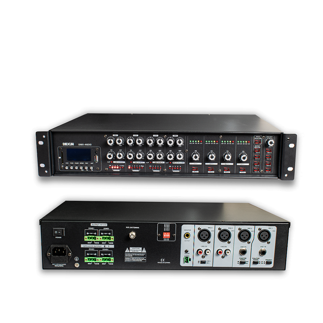 Dexun DMX–4600 4*150W 4 KANAL MATRİX AMFİ