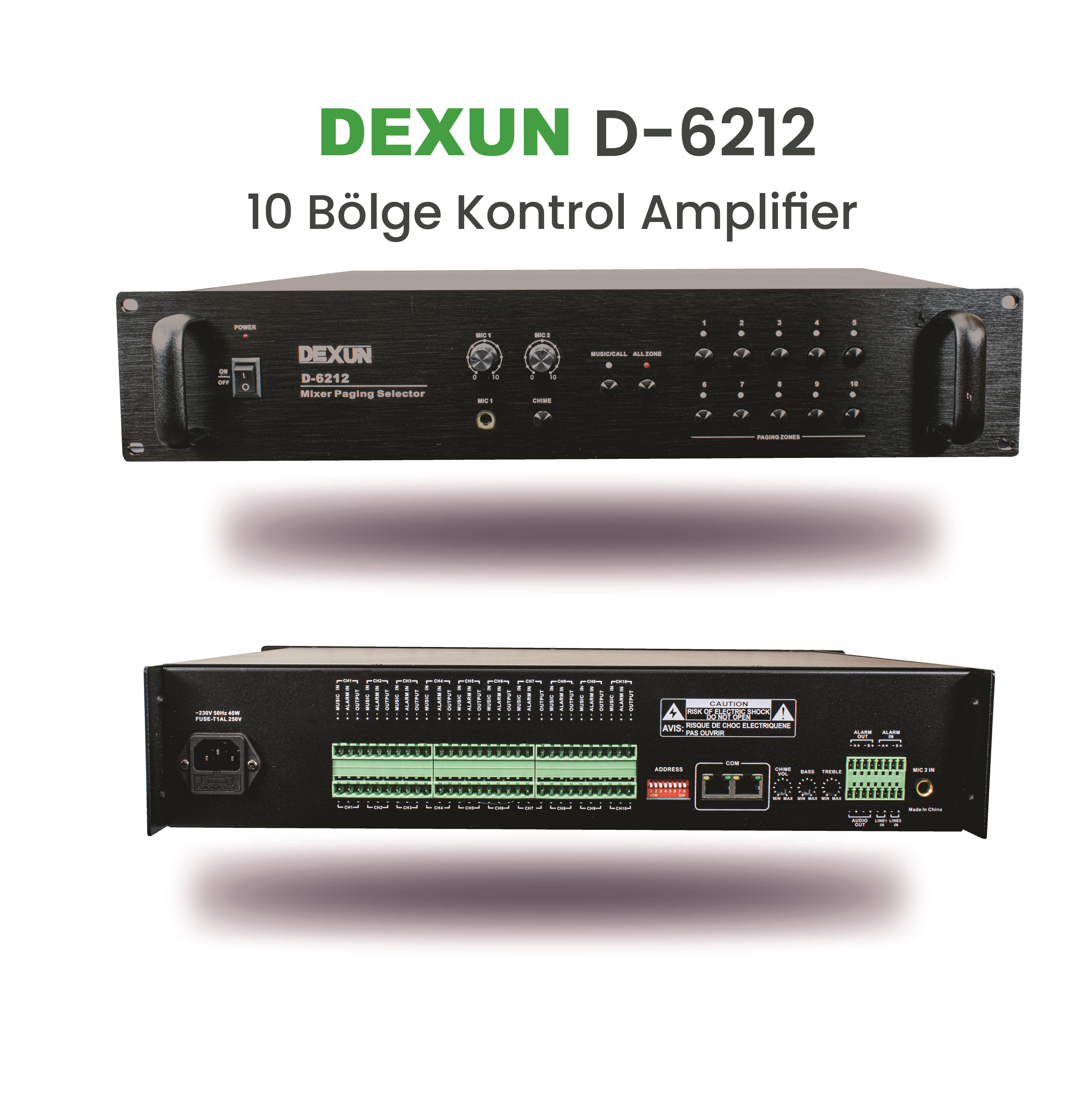Dexun D–6212 10 BÖLGE ACİL ANONS SİSTEMİ